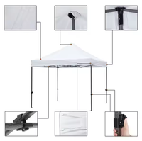 Tonnelle publicitaire d'exposition double couche robuste imperméable anti-UV pliable pour salon professionnel extérieur avec parois intégrées
