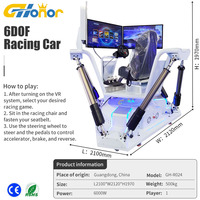 Simulador de asientos de movimiento de carreras 4D, juegos de entretenimiento, asiento de carreras de coches 5D, tres pantallas de conducción, máquina de juego de simulador VR