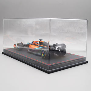 Рекламная Подарочная прозрачная акриловая витрина, горизонтальная витрина для дисплея с черным основанием, Пылезащитная витрина - Product Image 4