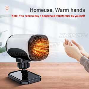 12V 24V 600W Portable High Power Ultra Fast <b>Heating</b> Fan Car Truck Air Heater <b>Cooling</b> Fan Windscreen Defogging - Product Image 5