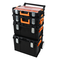 Boîte à outils mobile empilable en plastique Vertak avec roulettes, étanche, chariot à outils mobile à vendre