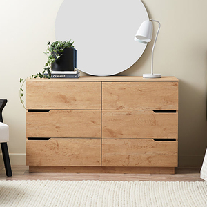 Cassettiera Contemporanea in Legno con 6 Cassetti e Motivi Decorativi, Mobile per Soggiorno - Product Image 5