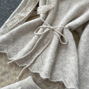 Completo Due Pezzi per <span class=keywords><strong>Donna</strong></span>: Cardigan in Maglia Morbida e Gonna a Vita Alta, Set Casual da Ufficio - Product Image 5