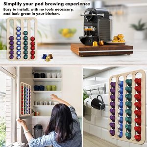Meilleur vendeur <span class=keywords><strong>Porte</strong></span>-capsules <span class=keywords><strong>Porte</strong></span>-capsules de café adhésif Organisateur de café monté sur les murs <span class=keywords><strong>Porte</strong></span>-capsules de café <span class=keywords><strong>Nespresso</strong></span> - Product Image 6