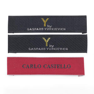 ป้ายผ้าทอสีดำสำหรับติดโลโก้ออกแบบได้ตามต้องการ - Product Image 3