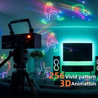 Projecteur de lumière laser DJ disco animé 3D à 256 motifs, télécommande, contrôle sonore, 34CH DMX 95 CRI, bar, KTV, YSH