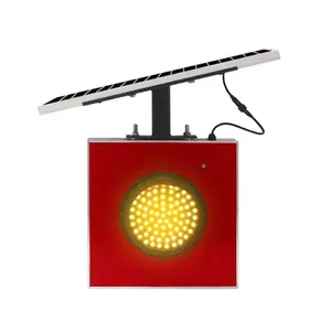 15 Years Factory Red Traffic Solar Flashing LED Railway Warning Light Traffic Warning Products