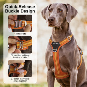 Tali rompi anjing reflektif, tali anjing reflektif, tahan lama, nilon, tali anjing berjalan luar ruangan, dirancang untuk mencegah keluar, <span class=keywords><strong>Harness</strong></span> anjing - Product Image 2