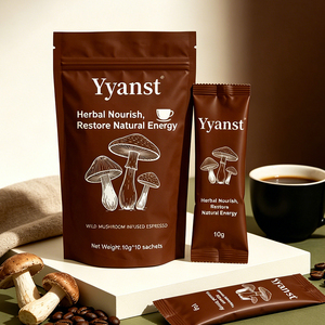 กาแฟสมุนไพรบำรุงร่างกายผสมมาคาและเห็ดป่า 18 กรัม/ซอง ผลิตภัณฑ์เสริมอาหารสำหรับผู้ใหญ่ ควบคุมพลังงาน แบรนด์ส่วนตัว - Product Image 3