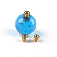 JDM-perilla de cambio Universal para coche, pomo de acrílico transparente de una a Siete Estrellas, forma redonda, azul y naranja