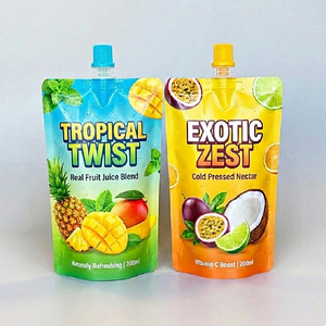 Pochettes personnalisées imprimées de 500 ml avec bec verseur, sacs d'emballage en plastique pour boissons, sacs à jus, sacs à boisson, pochettes à liquide - Product Image 3