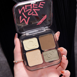 Original MINSHZEE mate luminoso nariz sombra disco crema resaltar brillo cuatro colores maquillaje venta al por mayor contorno paleta mate - Product Image 2