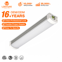 Lonyung 4FT 60W LED Tri-Proof Fixture, Luminaire Linéaire à Boîtier en Aluminium IP65 IK10 pour Parking, Garage et Projets Industriels