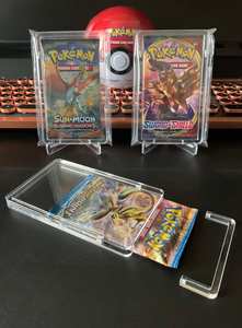 Couvercle Magnétique Acrylique Poke mon Booster Pack Holder Booster Card Case Clear CGC Trading Graded Card Slab - Product Image 3