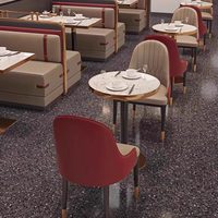 Sièges en cuir pour cabines de restaurant, idéaux pour cafés modernes et restaurants commerciaux, ensemble de canapés-bancs métalliques de luxe personnalisés