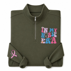Sudadera de mujer con cremallera de un cuarto, bordada, ecológica, forrada, regalo para enfermeras de turno nocturno, camiseta My Era, temporada invierno/otoño/primavera - Product Image 3