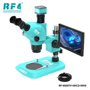 Microscope stéréoscopique trinoculaire RF4 RF-6565TV-2KC2PRO+S010 avec caméra HD 2K et <span class=keywords><strong>écran</strong></span> <span class=keywords><strong>d</strong></span>'affichage, <span class=keywords><strong>outils</strong></span> de réparation de cartes de circuits imprimés de téléphones portables - Product Image 6