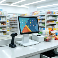 Système de point de vente Android tout-en-un 10,1 pouces avec écran tactile, caisse enregistreuse, terminal de point de vente pour la vente au détail
