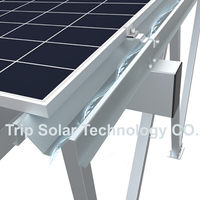 Système de montage de carport solaire en acier pour panneaux photovoltaïques de 10 kW, certifié CE, 100 % étanche, garantie 10 ans, Trip Solar 25