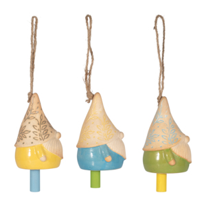 Campanelli a Vento in Ceramica a Forma di Gnomo, Decorazione da Giardino per Esterni, Ornamento Moderno per Piccoli Patio e Verande - Product Image 3