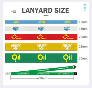 シルクスクリーン印刷キーリング航空航空ネックストラップストラップカスタマイズロゴ - Product Image 3