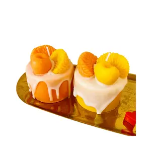 Aroma Pot en verre de cire de soja Orange Mandarine Décoratif Saint Valentin Mini Grande marque privée Bougies parfumées personnalisées d'anniversaire de luxe