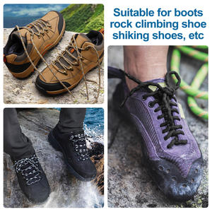 Lacets de sport d'escalade tressés à double boule durables en gros, antidérapants, en polyester plat, métalliques, pour l'extérieur, très résistants, 5 mm, paire - Product Image 4