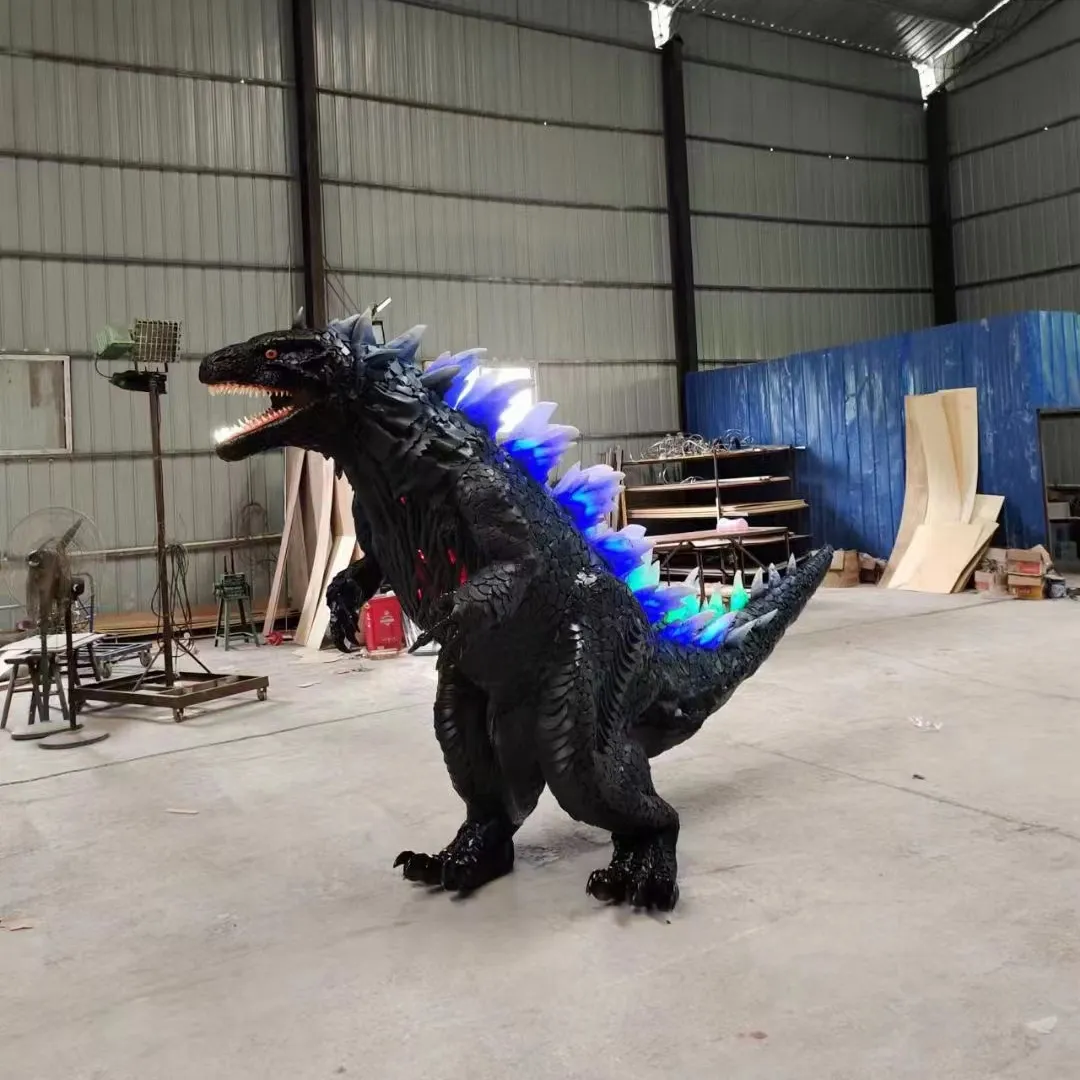 Kostum Dinosaurus Animatronik Ukuran Kustom Nanchi Diskon Besar Pakaian Pertunjukan Pesta Halloween Kostum Dinosaurus Realistis