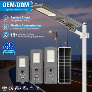 Envío rápido CE ROHS certificado IP65 100W/150W/200W batería de litio de aluminio integrada farola <span class=keywords><strong>Solar</strong></span> <span class=keywords><strong>LED</strong></span> para exteriores - Product Image 1