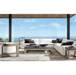 Sassanid OEM Новое поступление, итальянский дизайн, модульный секционный диван для пляжного домика, гостиной, комплект, модульный диван, L-секционный