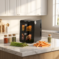Friteuse à air numérique 12-en-1 avec utilisation facile, verre de bonne qualité, capacité de 12 L pour usage domestique, alimentation électrique