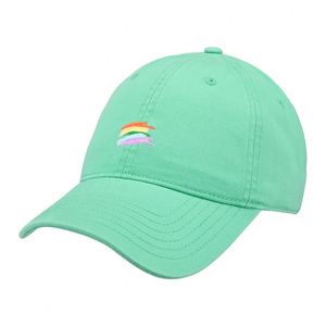 Casquettes de baseball vintage, sportives et élégantes, 6 panneaux, en coton lavé, logo brodé arc-en-ciel personnalisé, plusieurs couleurs disponibles - Product Image 6