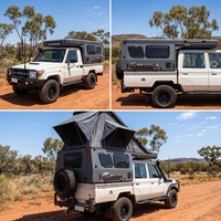Camping-car pliable tout-terrain en aluminium léger, suspension à double amortisseur, capacité de charge de 550 kg, 4 personnes, LED, design moderne
