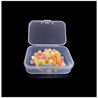 Vente directe du fabricant, mini boîte à outils de rangement, boîte en plastique rectangulaire transparente, matériau PP avec couvercle, boîte pour cartes de visite