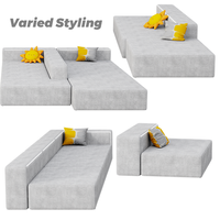 Kunden spezifische Formen spielen Couch Kostenlose Kombination DIY Bausteine Soft Foam Couches lustige kreative Schaum Spiel couch für Kinder Sofa
