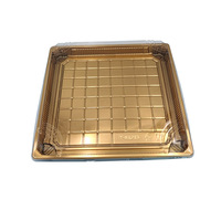 JY-81213 Einweg-Kunststoff-Sushi-Box mit klarem Deckel Kunststoff-Lebensmittel-Verpackungs behälter Quadratische Kunststoff-Sushi-Tablett
