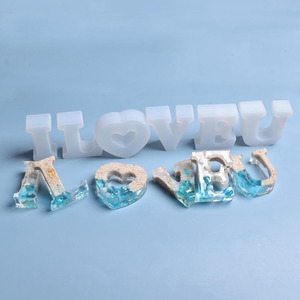 <span class=keywords><strong>YS</strong></span> 26 Eenglish Alphabet Lettres Bougie Silicone Moule DIY À La Main Pendentif Bijoux Creative Résine Maison Numéro Plâtre Moule - Product Image 2