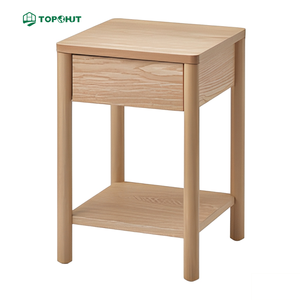 One-stop Solution House Interior Design Condo Bedroom Furniture Wooden <strong>Bedside</strong> <strong>Table</strong> with Drawer - Product Image 5