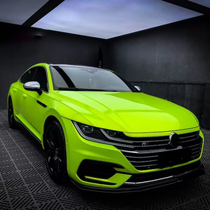 Multi-<strong>Color</strong> 1.52*18m Magic <strong>Fluorescent</strong> Coral Yellow Black Blue Silver Car Vehicle Body <strong>Vinyl</strong> Self-Adhesive Wrap Film Sticker - Product Image 1