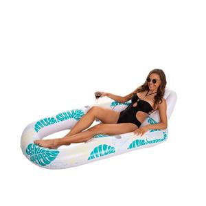 Chaise longue gonflable lumineuse pour adulte avec dossier, jouet aquatique flottant à drainage, lumière LED solaire, chaise longue de piscine, lit flottant - Product Image 3