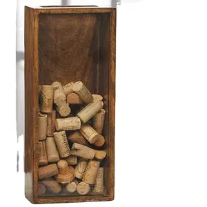 Vintage Durable Wooden Wall Mounted Wood and Wine Cabinet Holder Collector Perfect Gift for Father Friends or Wine Lovers