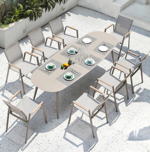 comedor T-y <span class=keywords><strong>la</strong></span> <span class=keywords><strong>mitad</strong></span> de los círculos Diseño Artesanal resistente a <span class=keywords><strong>la</strong></span> corrosión de silla de aluminio - Product Image 2