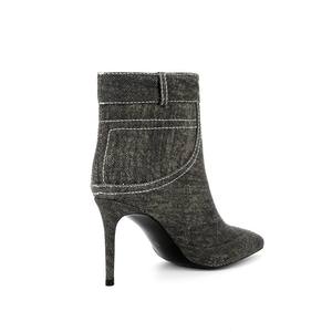 <span class=keywords><strong>Bottes</strong></span> Femme automne hiver <span class=keywords><strong>Bottes</strong></span> de cow-girl à bout pointu talons aiguilles robe élégante <span class=keywords><strong>Bottes</strong></span> courtes femmes bottines en Denim - Product Image 5