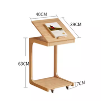 Sofá en forma de C de madera maciza de lujo moderno, mesa de centro lateral, escritorio de esquina, escritorio ajustable con ruedas, escritorio para ordenador portátil