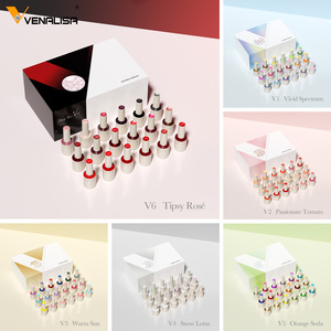 Venalisa 10ML Gel Vernis à Ongles Sans HEMA et Sans TPO, Kit Complet de Salon Boîte Cadeau 18 Couleurs avec <span class=keywords><strong>Base</strong></span>, Top Coat, Paillettes et Effet Œil de Chat - Product Image 6