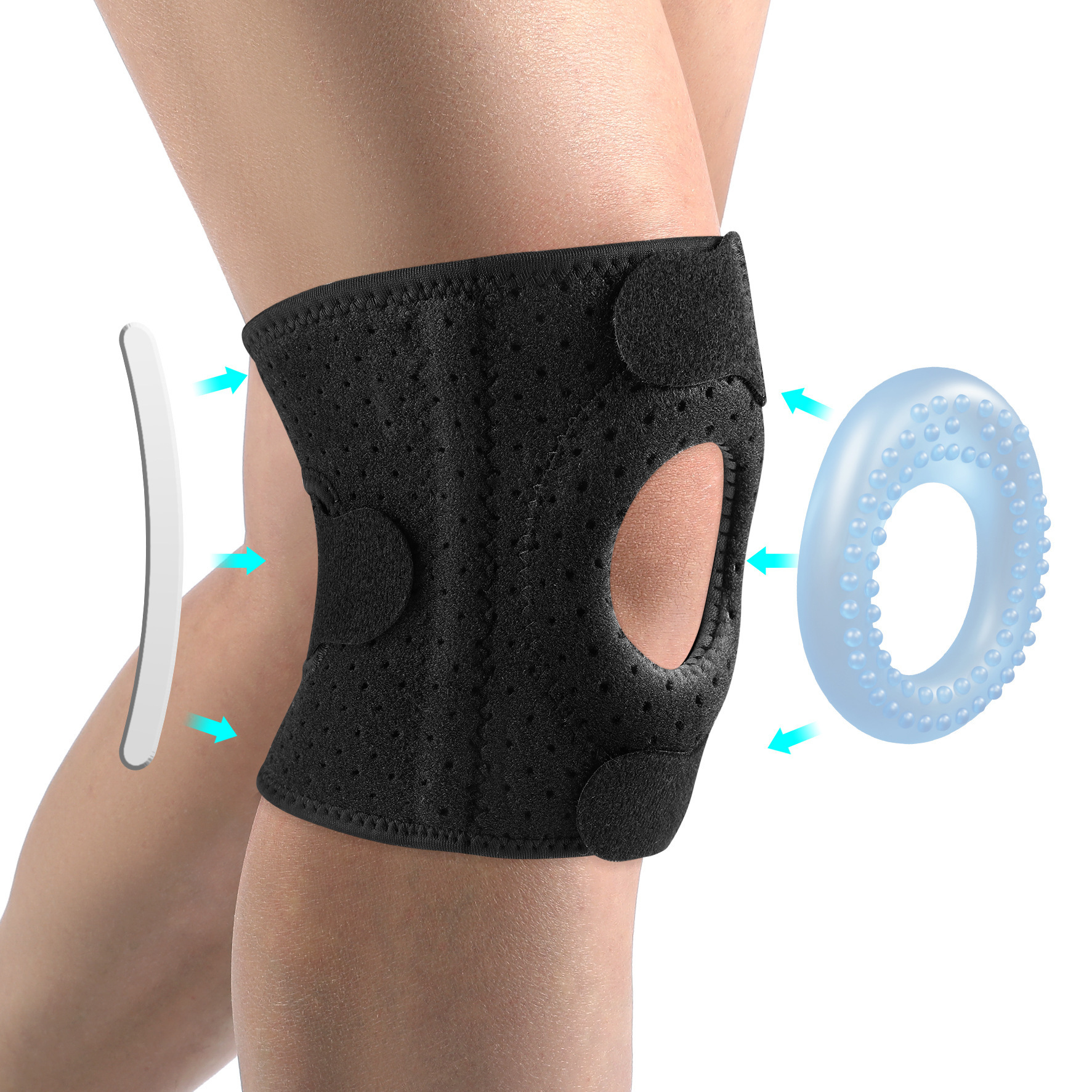Black [Single Trigeminal Patellar Band]