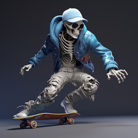Nouveau Cool Squelette Décor Résine Moto Halloween Ornements Terreur Props Halloween Collection Cadeau