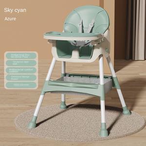 Chaise de salle à manger pour enfants Portable antidérapant réglable bébé croissance chaise pliante siège antidérapant ménage Portable salle à manger en plastique - Product Image 6