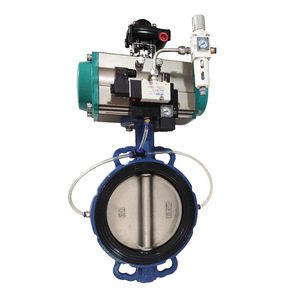PZD671X Pneumatic Butterfly Valve Stainless Steel Soft <b>Seal</b> For Water Normal Temperature Application - Product Image 2
