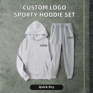 Conjunto Deportivo con Capucha Estampado, Estilo Urbano, Transpirable, Resistente a las Arrugas, Conjunto Deportivo de Dos Piezas para Parejas - Product Image 2